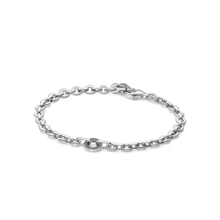 PANDORA Pulsera de anillo con pavé vanguardista de la serie New Classic - 1