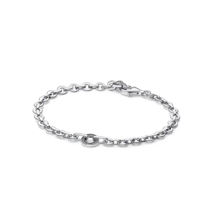 PANDORA Pulsera de anillo con pavé vanguardista de la serie New Classic - 1