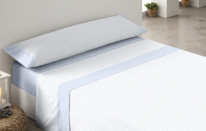TROVADOR- Juego de sábanas 100% algodón DANTE. Con tratamiento anti piling. Algodón de la máxima calidad. Formado por sábana bajera, encimera y funda/s de almohada. Producto TOP, garantía de calidad. - 1