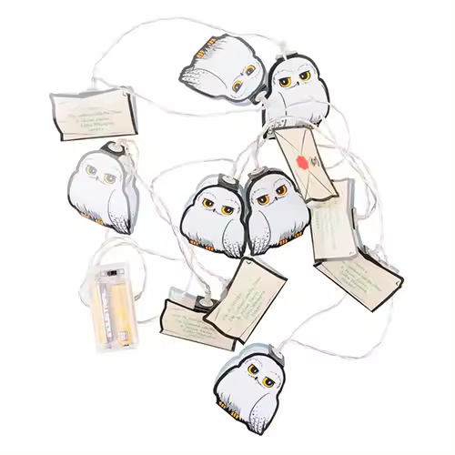 GUIRNALDA LUCES HEDWIG Y CARTA HOGWARTS 2D - 1