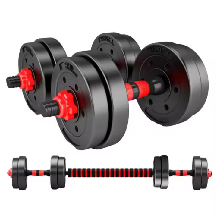 Juego De Mancuernas Ajustables Multifuncionales 3 En 1, Ajustables Con Asa Opcional, Barra Recta, Para Flexiones, 40 Kg, 50kg, Pesas De Gimnasio En Casa Para Hombres - 1