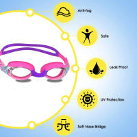 Gafas De Natación Para Niños Ajustables Y Coloridas Con Cinturón De Silicona Protección UV400 Incluye Tapones Para Oídos Y Nariz Para Piscina - details 2
