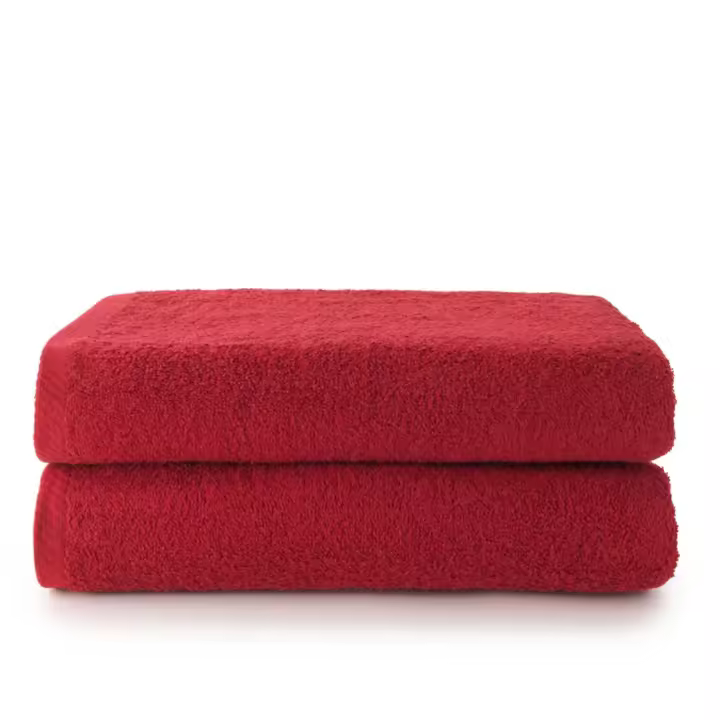 Set 2 Toallas baño (70x140) Granate, El mejor textil para tu hogar, Fijalo - 1