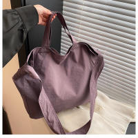Bolso De Hombro Para Mujer De Lona Gran Capacidad Estilo Literario Ligero Y Sencillo Bolso Cruzado Con Manija De Viaje - details 31