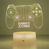 Lámpara De Noche GAMER 3D LED RGB Para Decoración De Habitación Y Gaming Iluminación Personalizada Para Niños Luz De Mesa Para Dormitorio - details 1