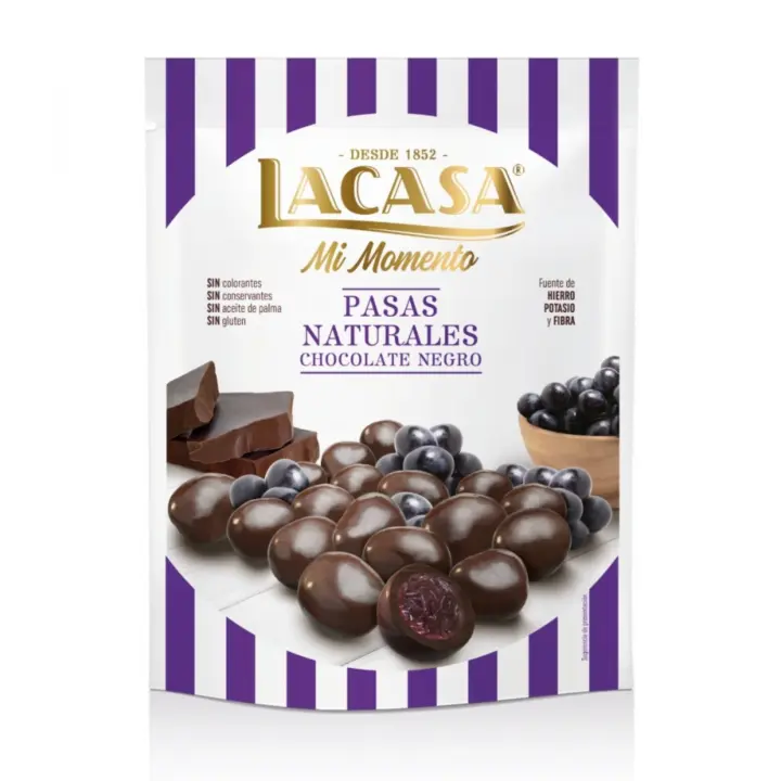 Lacasa Mi Momento Pasas con Chocolate Negro 150 G - 1