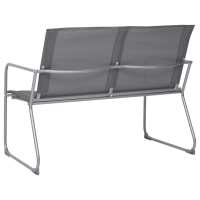 vidaXL Juego de muebles de jardín 4 piezas tela y acero gris - details 2