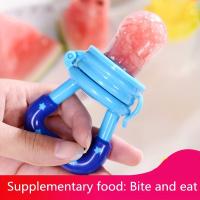 3 PCs Dientes Teether Fruta Y Verdura Para Bebé Complemento Alimenticio Mordedor De Silicona Utensilios De Comer Para Bebés Mayor De 12 Meses - details 0