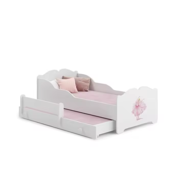 Cama dupla 160 x 80 com colchões e estrados incluídos Kobi Anna Princess in the Crown - 1