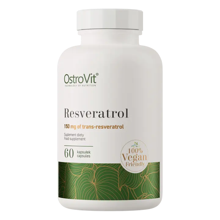 OstroVit Resveratrol 60 cápsulas | 50% trans-resveratrol 🌱 | Suplemento vegano, 300 mg por dosis | Antioxidante natural 🌱| Extracto de Fallopia japonica | OstroVIT | Extracto de Fallopia japonica | Olympus Sport Nutricion - 1