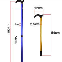 Bastón De Caminar Ajustable De Aluminio 75-90cm 2 Secciones Estables Antideslizante Para Senderismo Y Ancianos - details 6