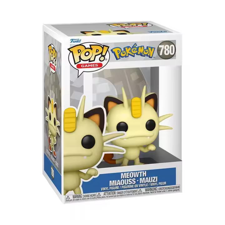 Funko Figura Pokemon Pop! Games Vinyl Meowth 9 Cm - 1