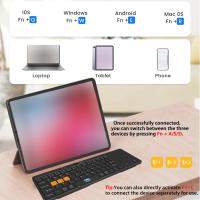 Teclado Plegable De Viaje Con Touchpad Y Pantalla Bluetooth Multidevice Para Windows iOS Android Teclado Plegable Con Touchpad - details 5