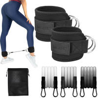 AOLIKES Banda De Resistencia Para Tobillo Con Cubre Tobillos Para Ejercicio De Muslos Y Piernas Correa De Anclaje Con Bandas De Resistencia Para Entrenamiento De Fuerza Unisex - details 0