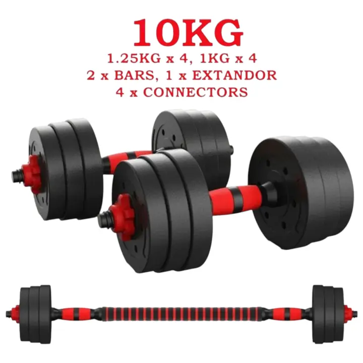 Juego De Mancuernas Ajustables 2 en 1,con barras,Multifución 10KG-15KG-20KG-30KG. Juego de Pesas con Barra Libremente Combinable con Barras Conexión, 10/15KG/20KG/30KG... ajustables, mancuernas cortas y largas (man-001 22.9 26.9 30.9 38.9  D7) - 1