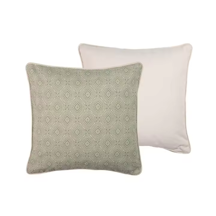 Cojin Lino Geometrico Verde 45x13x45 Cm - 1