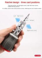 Destornillador Ratchet Multifuncional 8-en-1 Ajustable a 180 Grados Para Mantenimiento Doméstico Mini Con Mango Y Acero De Aluminio Magnético - details 2