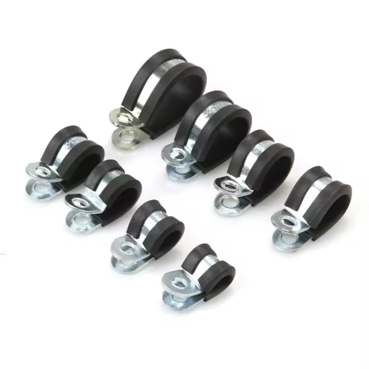 10Pcs Abrazaderas De Cable De Goma Duraderas Para Tubería Y Cableado Metal Herramientas De Fijación Eléctricas Accesorios De Instalación - 1