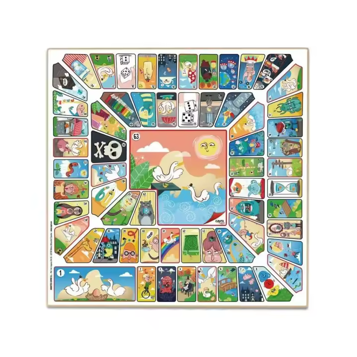 Juego de Mesa Tablero Madera Parchís-Oca 40x40cm Cayro T-138 Itinerario - 1
