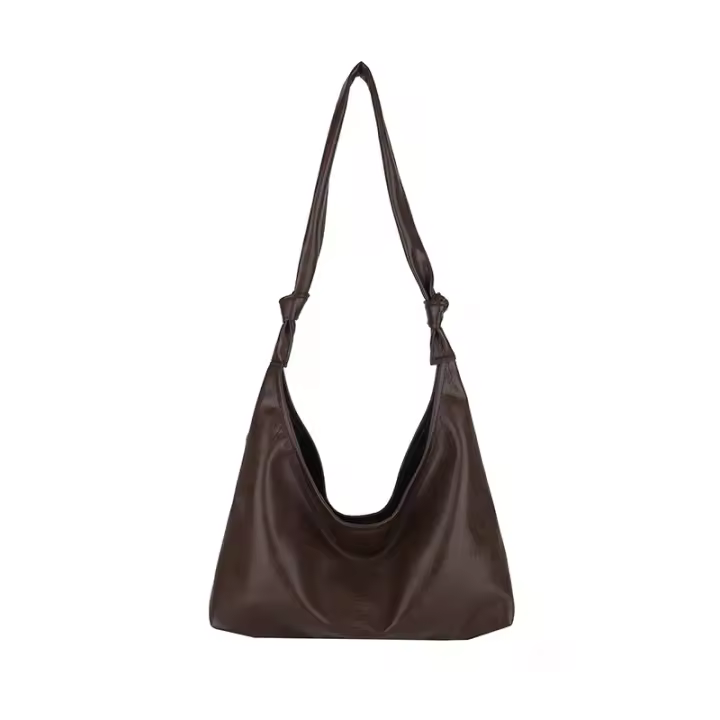 Bolso De Hombro Grande Y De Gran Capacidad Vintage 2025 Para Mujeres Bolso Cruzado De Moda Y Sencillo Con Una Corredera En Colores Negro Rojo Vino Plata Marrón Y Blanco - 1