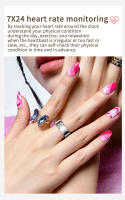 Anillo inteligente con monitorización de ritmo cardíaco, sueño profundo, resistente al agua, foto, podómetro, ejercicio. - details 11