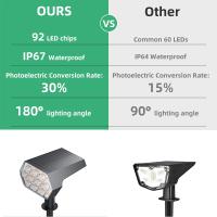 Luces Solares LED 92 Para Exterior IP67 Impermeables 2 En 1 Para Jardín Patio Puerta Moderno Estilo Iluminación Solar Autónoma - details 9