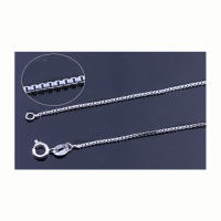 Collar De Cadena De Plata De Ley 925 0.8mm Para Mujeres Niñas Y Niños 40cm/45cm DIY Joyería Kolye Collares Collier - details 0