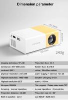 YG300 Proyector Portátil HD 1080P 800 Lumen Enfoque Manual WiFi Bluetooth Cine En Casa Exterior Video LED Proyector - details 6
