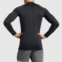 Camiseta De Correr Para Hombre Con Cuello Alto Compresión Manga Larga Secado Rápido Ropa Deportiva Para Gimnasio Y Fitness Estilo T-Shirt Sólido - details 2