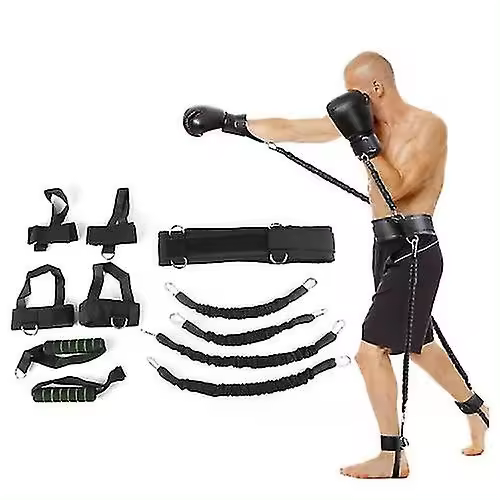 Bounce Trainer Fitness Resistencia Banda Traje De Boxeo Tubo De Látex Tensión Cuerda Pierna Cintura Entrenador-F - 1