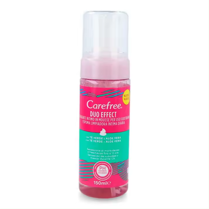 Carefree Espuma Limpiadora Intimo Te Verde+Aloe 150 Ml - 1