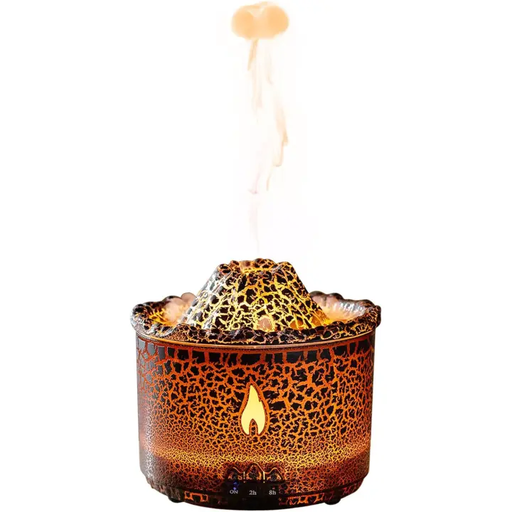 BIT Difusor de Aire de Llamadifusor de Aroma de volcándifusor de Aceite ultrasónico360 mlprotección de Apagado automático para el hogarla Oficina o YogaGimnasio (Transparente - 1