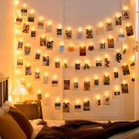 Luz De Fairy String Con Porta Fotografías 1Pc Para Decoración De Navidad Boda Fiesta Lámpara De Guirnalda De Fadas - details 5