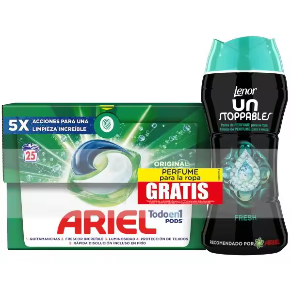 ARIEL Ariel Pods Original + Lenor Unstoppables Fresh  1 uds Pack Detergente en Cápsulas - 1