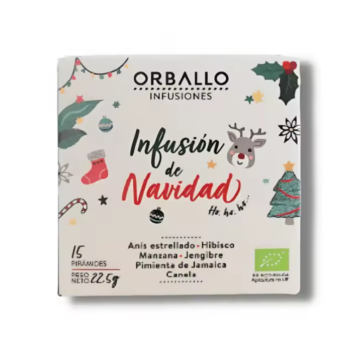 Infusión de Navidad - Sabe a Dulce Navidad - Orballo - Digestión Suave  - 12 Bolsitas Pirámides - 1