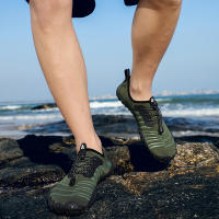 Zapatillas De Natación Para Hombre ALIUPS Zapatillas De Agua Cuero Sintético Y Malla Cierre De Lazo Antideslizante Para Playa Río Natación Y Gimnasio - details 3