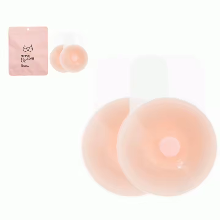 IMAXWAVE Pezoneras de Silicona Reutilizables Push up, Cubiertas Adhesivas para Pezones, Protectores de Pezón de Silicona, Tapa Pezones, Pezoneras Antideslizantes Invisibles, 6.5cm, Forma Redonda - 1