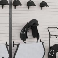 vidaXL Soporte de silla de montura de pared hierro negro - details 2