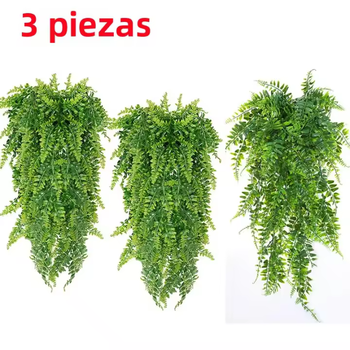 3pcs Decoración De Pared Para Bodas Y Fiestas Con Hierba Artificial De Plástico En Estilo VINE Para Jardín Y Habitaciones - 1