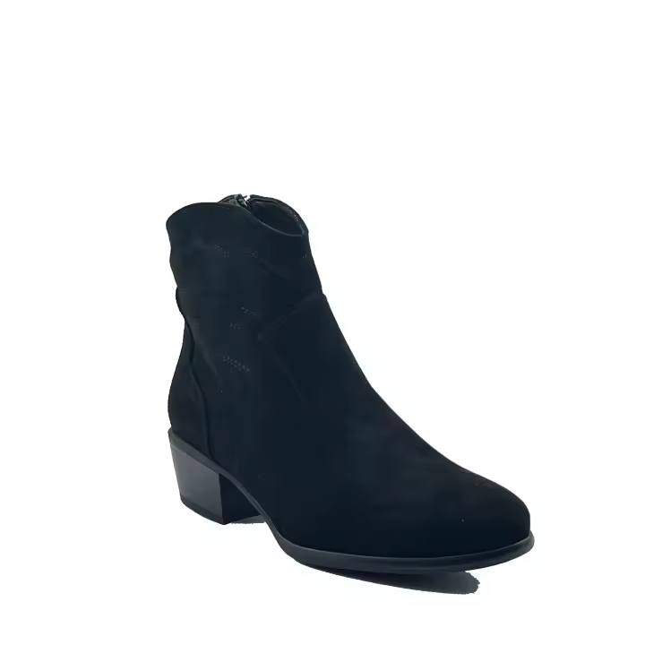 JZ Hermanos Botines de gamuza con cremallera para mujer - 1