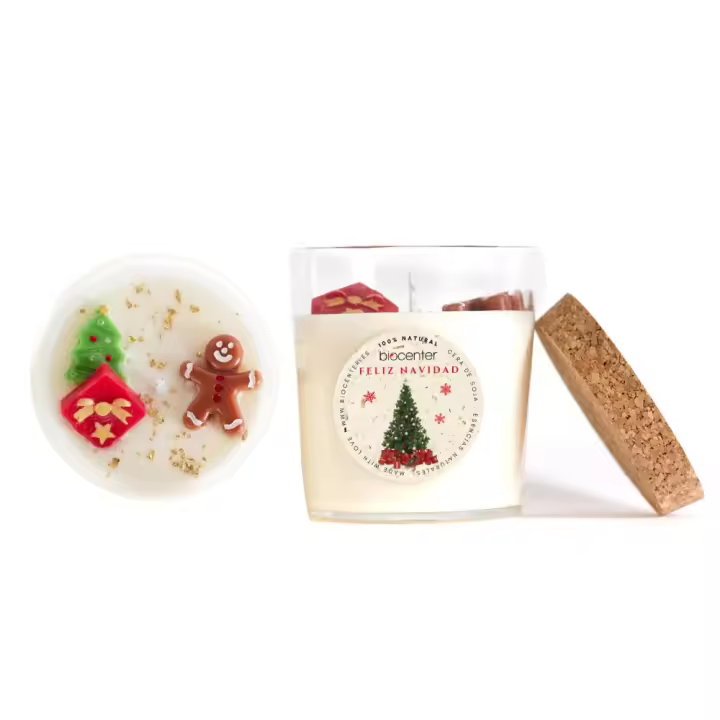 Vela natural de cera de soja FELIZ NAVIDAD - 1