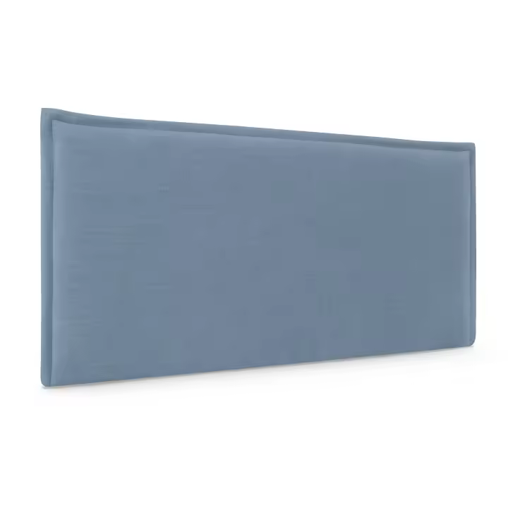 DHOME Cabecero de Lino Natural Liso con Ribete Cabezal Tapizado Cama Dormitorio Moderno Top Trending (Azul Lino) - 1