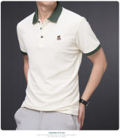 Camisa Polo Para Hombre Con Bordado De Oso Cartoon Manga Corta Estilo Casual Transpirable Para Verano 2024 Comodidad Y Brevedad - details 13