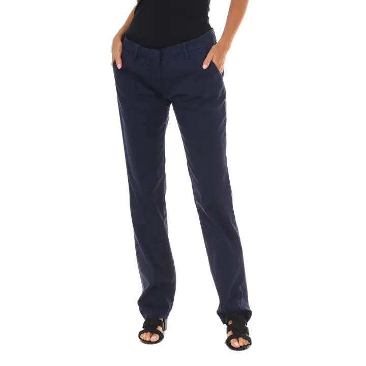 MET-Pantalon Largo estilo chino con bajos rectos 70DBF0028-G069 para Mujer - 1