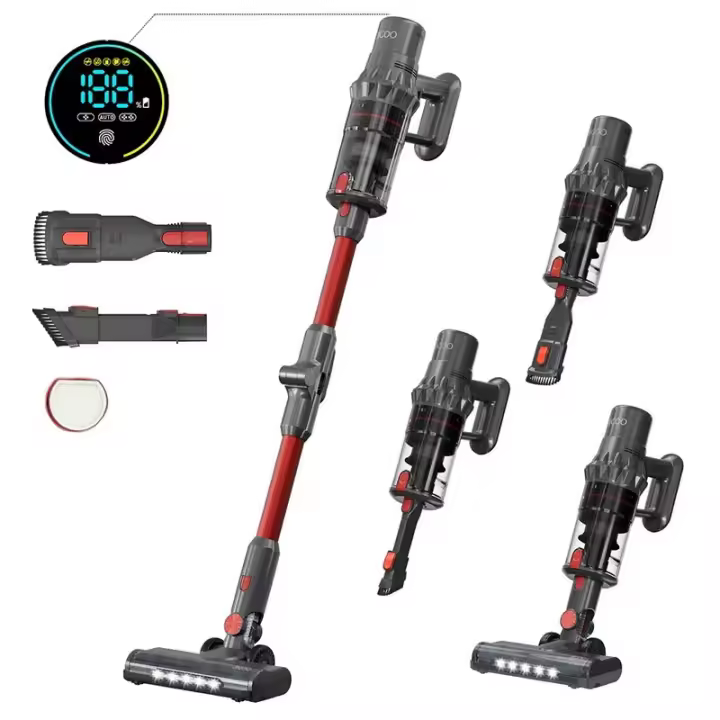 JIGOO C500 Aspiradora Escoba sin Cables 500W Rojo/Gris - 1