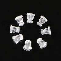 100pcs Pack Tapones De Silicona Suave Para Oídos Transparentes Plásticos Para DIY Pendientes Joyería Encuentros Bala - details 0