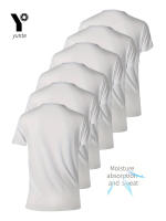 Camiseta Ultra-Ligera Para Hombre Con Cuello Redondo 6 Piezas Blanca Quick-Drying Transpirable Absorbedor De Sudor Para Fitness Gimnasio Y Ru - details 2