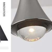 Lámpara Colgante LED Moderna Para Decoración De Habitación Con Bombilla COB Instalación Por Cuerda Material Aluminio - details 2