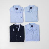 S&C Camisa de Mujer entallada y lisa- color blanco, rosa, marino y celeste - details 5