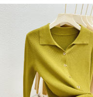 AOSSVIAO Chaqueta De Punto Para Mujer Estilo Oficina Lady Cierre Único Abrigo De Otoño Invierno 2025 Suéter Tejido Corto De Color Sólido Ajustado - details 8